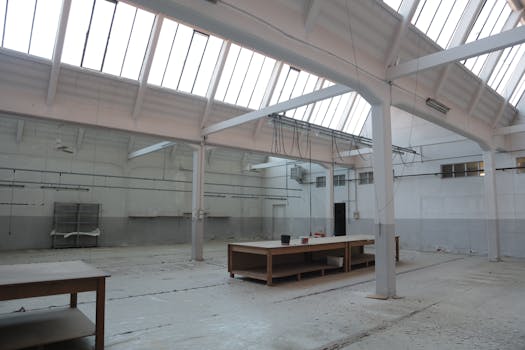 Services Warehouse Painting Services Including Interior Walls and High Ceiling Applications